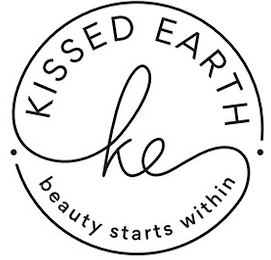 KE KISSED EARTH BEAUTY STARTS WITHIN logo