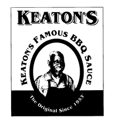 KEATON'S KEATON'S FAMOUS BBQ SAUCE "THE ORIGINAL SINCE 1953" logo