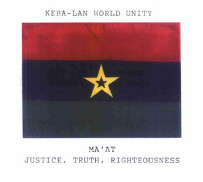 KEBA-LAN WORLD UNITY MA'AT-JUSTICE, TRUTH, RIGHTEOUSNESS logo