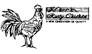 KEEE KEERE KEEE RUSTY CHICKEN A NEW GENERATION OF QUALITY logo