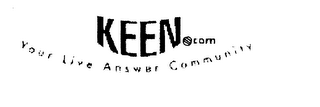 KEEN.COM YOUR LIVE ANSWER COMMUNITY logo