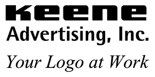 KEENE ADVERTISING, INC. YOUR LOGO AT WORK logo