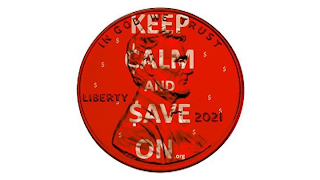 KEEP CALM AND $AVE ON.ORG IN GOD WE TRUST LIBERTY 2021 logo