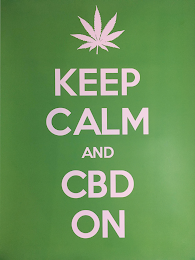 KEEP CALM AND CBD ON logo