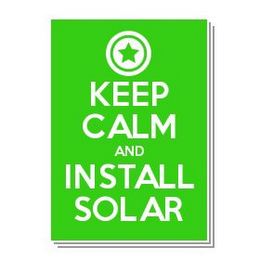 KEEP CALM AND INSTALL SOLAR logo
