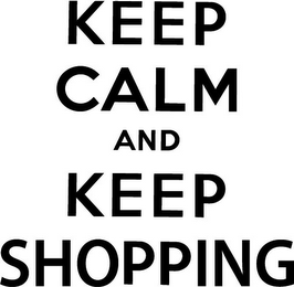 KEEP CALM AND KEEP SHOPPING logo