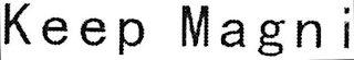 KEEP MAGNI logo