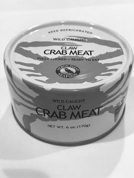 KEEP REFRIGERATED WILD CAUGHT CLAW CRABMEAT FULLY COOKED - READY TO EAT HERON POINT SEAFOOD WILD CAUGHT CLAW CRAB MEAT NET WT. 6 OZ. (170G) logo