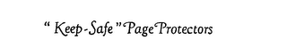 "KEEP-SAFE" PAGE PROTECTORS logo