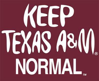KEEP TEXAS A&M NORMAL logo
