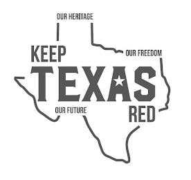 KEEP TEXAS RED OUR HERITAGE OUR FREEDOM OUR FUTURE logo
