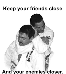KEEP YOUR FRIENDS CLOSE AND YOUR ENEMIES CLOSER. logo
