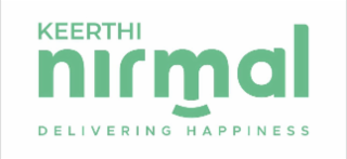 KEERTHI NIRMAL DELIVERING HAPPINESS logo