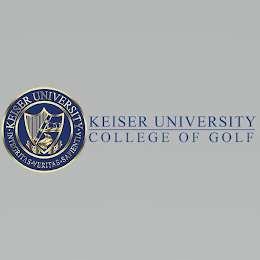 KEISER UNIVERSITY COLLEGE OF GOLF KEISER UNIVERSITY INTEGRITAS VERITAS SAPIENTIA logo