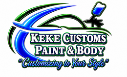 KEKE CUSTOMS PAINT & BODY "CUSTOMIZING TO YOUR STYLE" logo