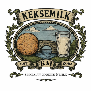 KEKSEMILK SPECIALTY COOKIES & MILK KM EST 2025 logo