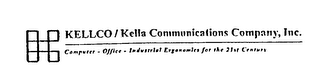 KELLCO / KELLA COMMUNICATIONS COMPANY, INC. COMPUTER - OFFICE - INDUSTRIAL ERGONOMICS FOR THE 21ST CENTURY logo
