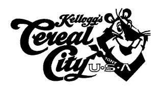 KELLOGG'S CEREAL CITY U-S-A TONY logo