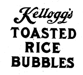 KELLOGG'S TOASTED RICE BUBBLES logo