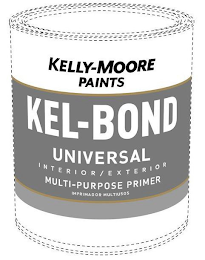 KELLY-MOORE PAINTS KEL-BOND UNIVERSAL INTERIOR / EXTERIOR MULTI-PURPOSE PRIMER IMPRIMADOR MULTIUSOS logo