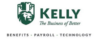 KELLY THE BUSINESS OF BETTER BENEFITS ·PAYROLL · TECHNOLOGY logo