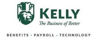 KELLY THE BUSINESS OF BETTER BENEFITS ·PAYROLL · TECHNOLOGY logo