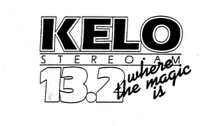 KELO STEREO-AM 13.2 WHERE THE MAGIC IS logo