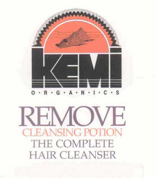 KEMI O·R·G·A·N·I·C·S REMOVE CLEANSING POTION THE COMPLETE HAIR CLEANSER logo