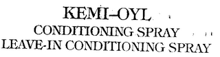 KEMI-OYL CONDITIONING SPRAY LEAVE-IN CONDITIONING SPRAY logo