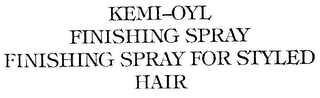KEMI-OYL FINISHING SPRAY FINISHING SPRAY FOR STYLED HAIR logo