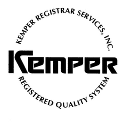 KEMPER KEMPER REGISTRAR SERVICES, INC. REGISTERED QUALITY SYSTEM logo