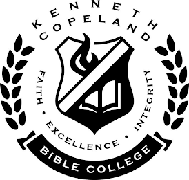 KENNETH COPELAND BIBLE COLLEGE, FAITH, EXCELLENCE, INTEGRITY logo