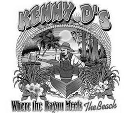 KENNY D'S WHERE THE BAYOU MEETS THE BEACH logo