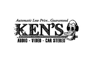 KEN'S AUDIO - VIDEO - CAR STEREO AUTOMATIC LOW PRICE... GUARANTEED logo
