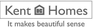 KENT K HOMES IT MAKES BEAUTIFUL SENSE logo