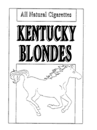 KENTUCKY BLONDES ALL NATURAL CIGARETTES logo