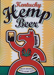 KENTUCKY HEMP BEER BEER BREWED WITH HEMP SEED logo