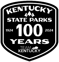 KENTUCKY STATE PARKS 1924 2024 100 YEARS TEAM KENTUCKY logo