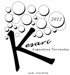KESARI 2012 ARGENTINE TORRONTES 730 ML 11% ALC BY VOL logo