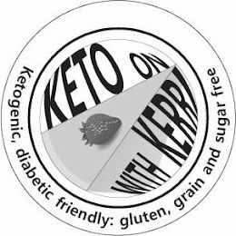 KETO ON WITH KERRI KETOGENIC, DIABETIC FRIENDLY: GLUTEN, GRAIN AND SUGAR FREE logo