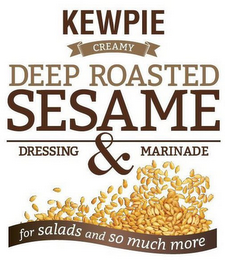 KEWPIE CREAMY DEEP ROASTED SESAME DRESSING & MARINADE FOR SALADS AND SO MUCH MORE logo