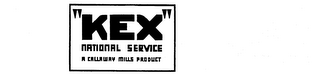 "KEX" NATIONAL SERVICE A CALLOWAY MILLS PRODUCT logo