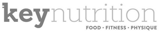 KEY NUTRITION FOOD· FITNESS · PHYSIQUE logo