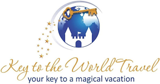KEY TO THE WORLD TRAVEL YOUR KEY TO A MAGICAL VACATION logo