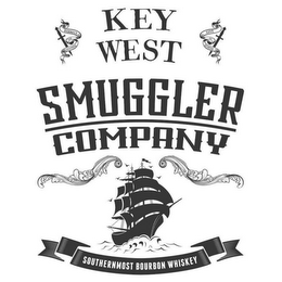 KEY WEST SMUGGLER COMPANY SOUTHERNMOST BOURBON WHISKEY BARRELS FOR PLUNDER GIVE NO QUARTER logo