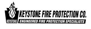 KEYSTONE FIRE PROTECTION CO. ENGINEERED FIRE PROTECTION SPECIALISTS logo