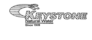 KEYSTONE NATURAL WATER SINCE 1909 logo