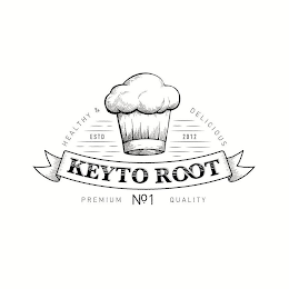 KEYTO ROOT PREMIUM NO 1 QUALITY HEALTHY & DELICIOUS ESTD 2012 logo
