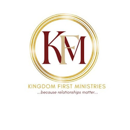 KFM KINGDOM FIRST MINISTRIES ...BECAUSE RELATIONSHIPS MATTER... logo