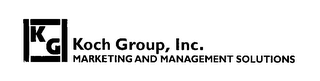 KG KOCH GROUP, INC. MARKETING AND MANAGEMENT SOLUTIONS logo